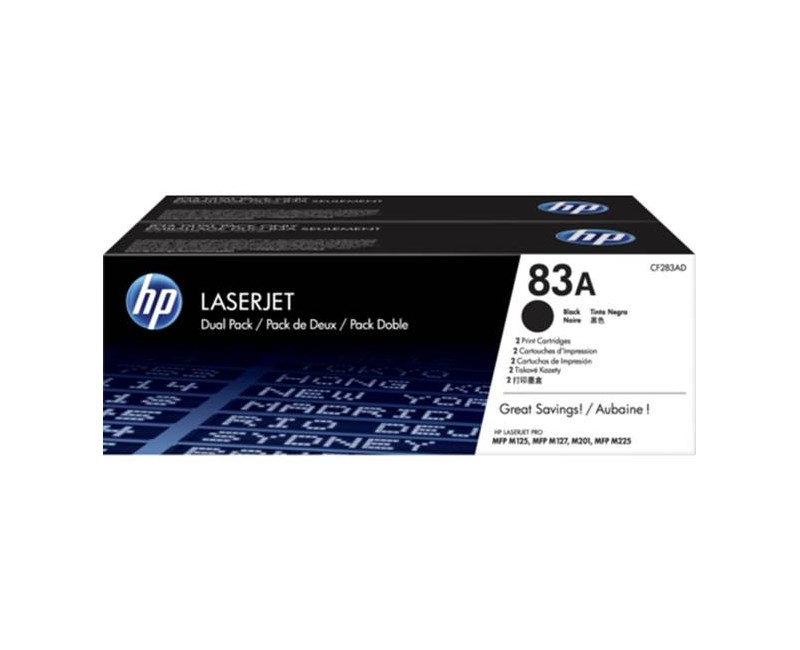 HP SİL - HP CF283AF Siyah Toner Kartuş (ikili) 83A
