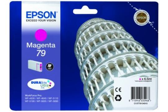 EPSON  C13T79134010 SİNGLEPACK MAGENTA 79 DURABRİTE ULTRA INK,WorkForce Pro WF-5110DW,WorkForce Pro WF-5190DW,WorkForce Pro WF-5620DWF,WorkForce Pro WF-5690DWF