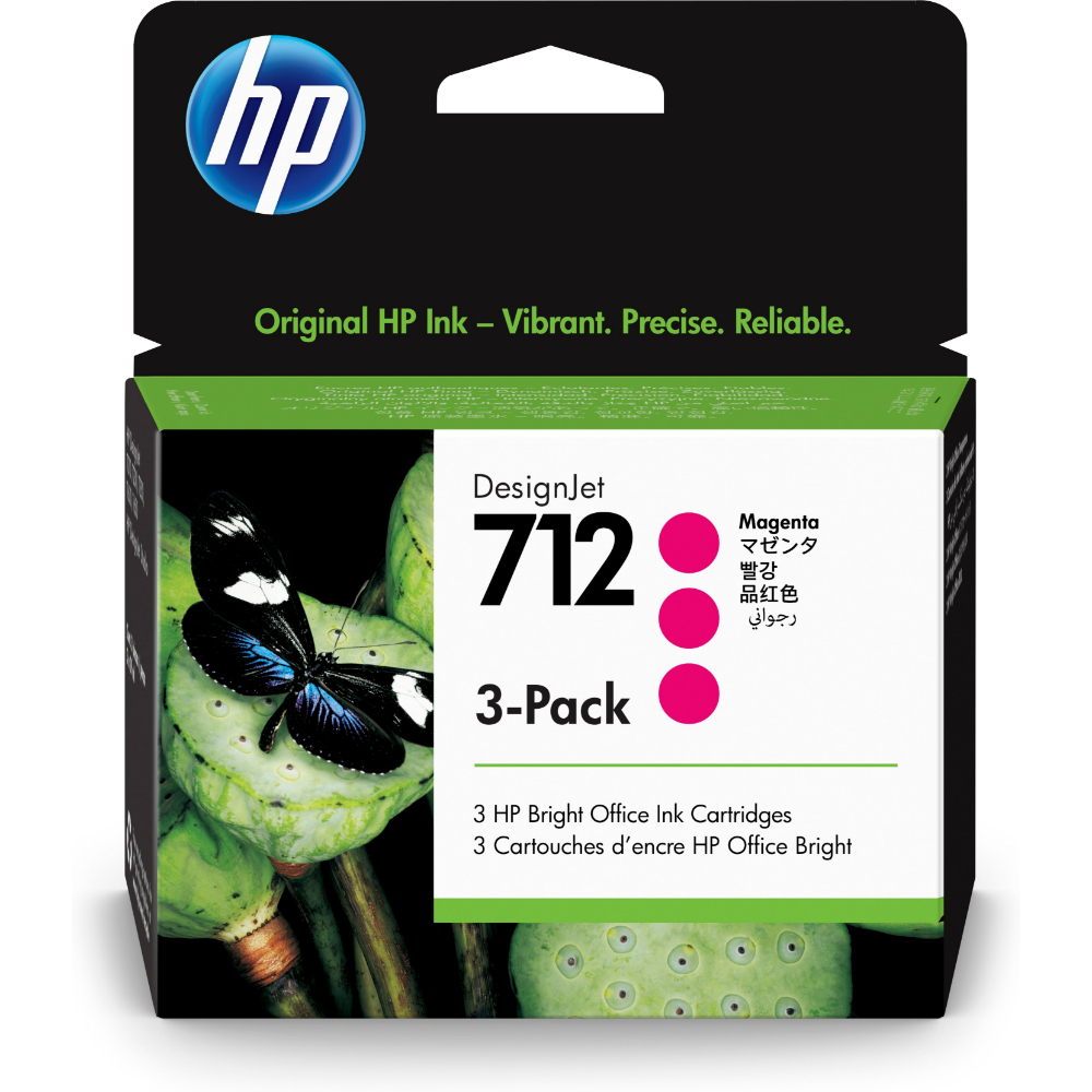HP 3ED78A (712) Mürekkep Kartuşu Kırmızı 3'lü Paket Orijinal