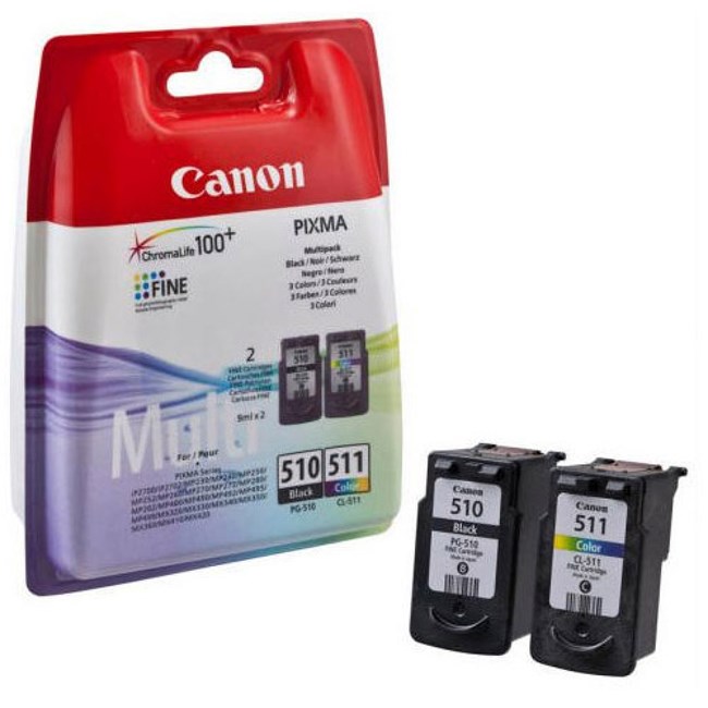 CANON PG-510 + CL-511 Renkli + Siyah 2'li Set Kartuş