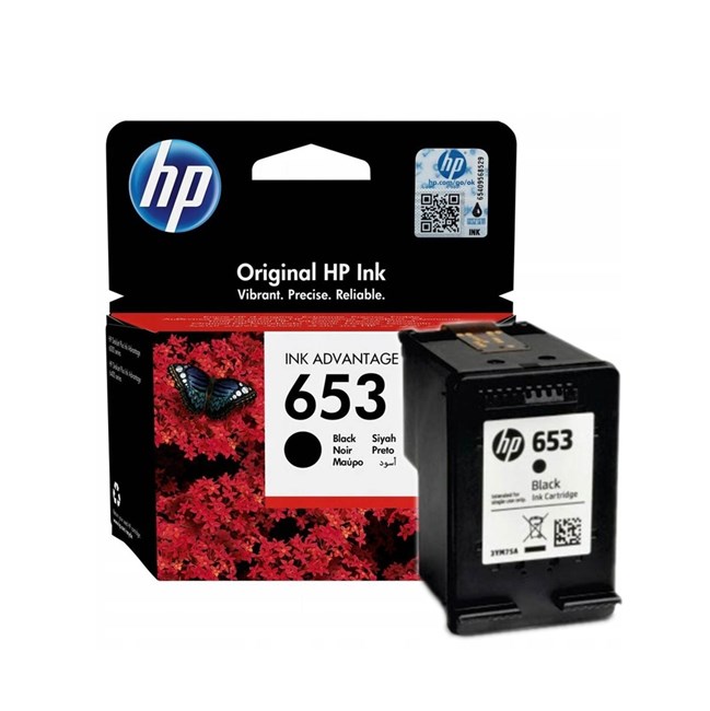 HP  3YM75AE Siyah Mürekkep Kartuş (653)