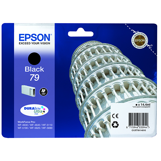 EPSON  C13T79114010 SİNGLEPACK BLACK 79 DURABRİTE ULTRA INK,WorkForce Pro WF-5110DW,WorkForce Pro WF-5190DW,WorkForce Pro WF-5620DWF,WorkForce Pro WF-5690DWF,