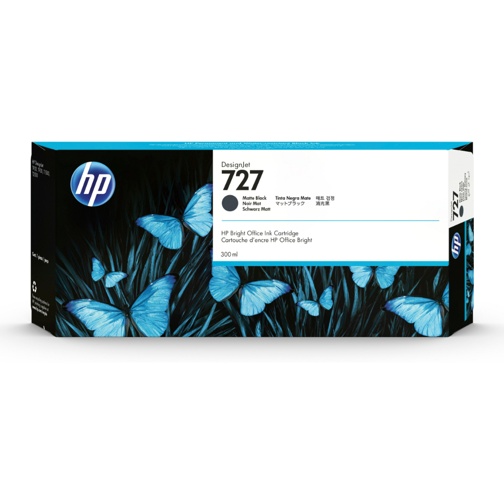 HP  C1Q12A (727) MAT SIYAH 300 ML GENIS FORMAT MUREKKEP KARTUSU