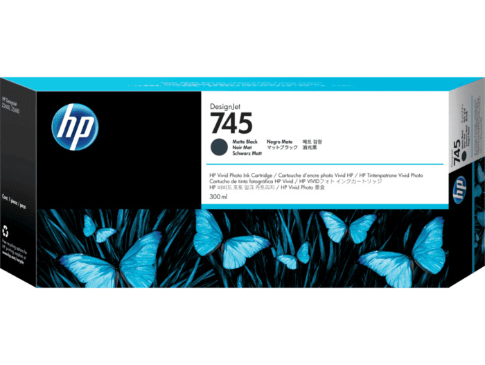 HP  F9K05A (745) MAT SIYAH 300 ML GENIS FORMAT MUREKKEP KARTUSU