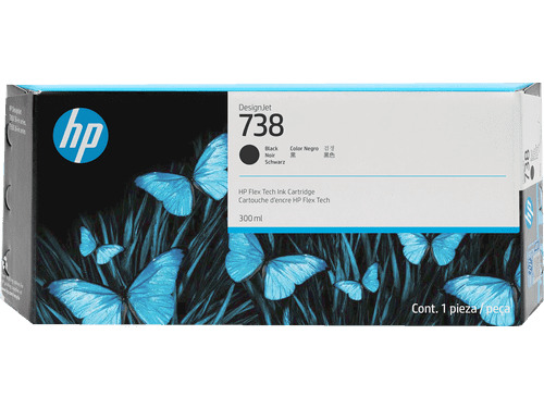 HP 498N8A Siyah DesignJet Ink Kartuş (738) Resim-1