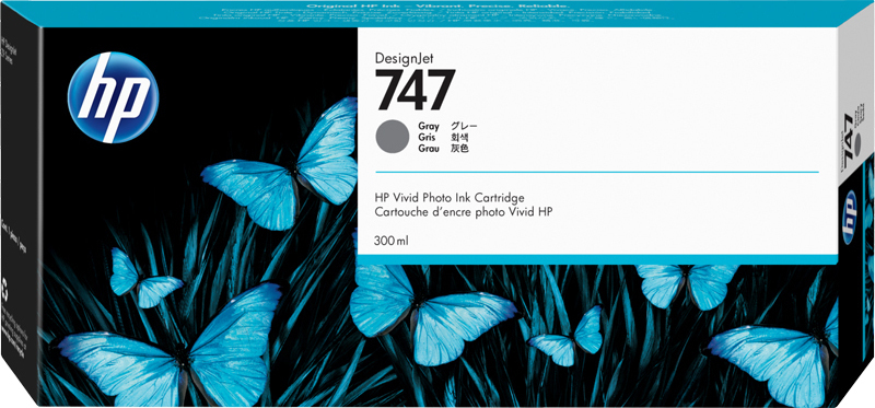 HP  P2V86A (747) 300 ML GRI GENIS FORMAT MUREKKEP KARTUS