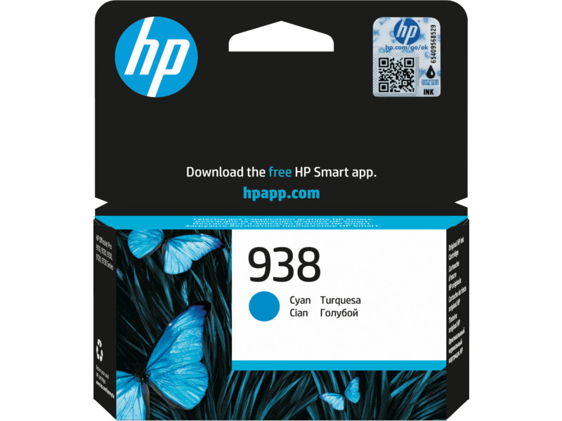 HP 4S6X5PE (938) Mavi Orjinal Kartuş Resim-1