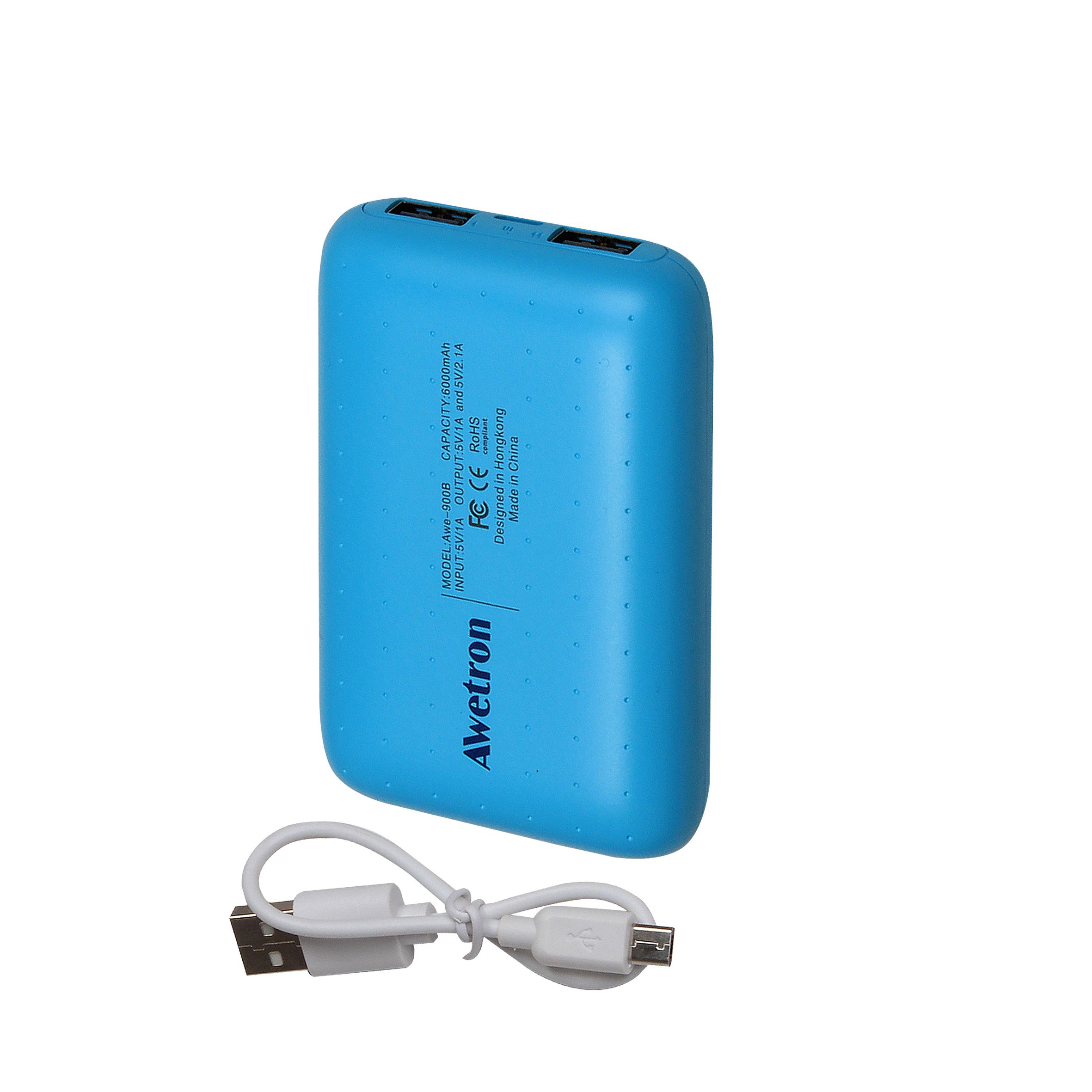 INOVA AWE-900B-M AWETRON AWE-900B POWERBANK (2,1A DUAL USB-6000 MAH-GÜÇLÜ-HIZLI ŞARJ)