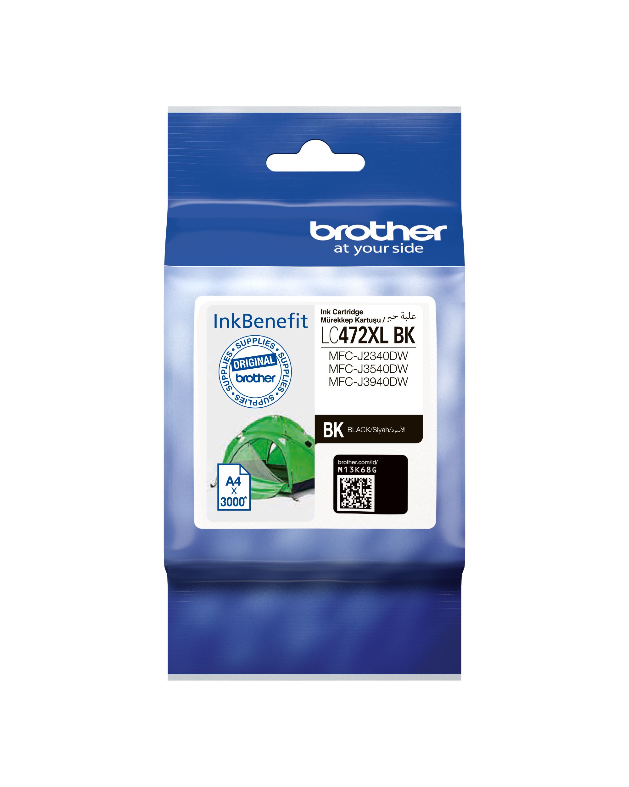 BROTHER 3000 SAYFA YUKSEK KAPASİTE SİYAH KARTUŞ LC472XLBK Resim-1