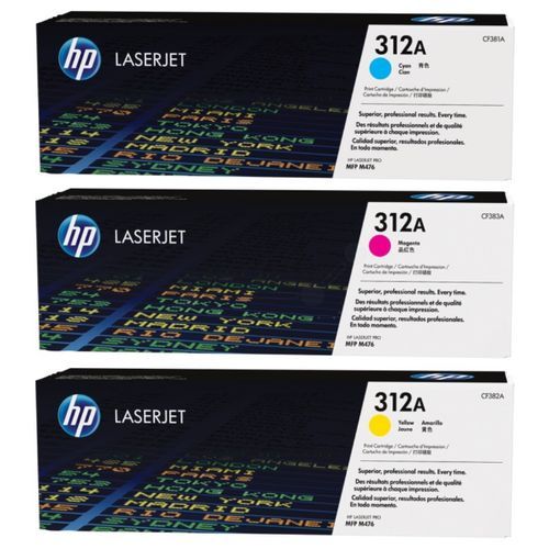 HP CF440AM  312A 3'lü Paket Camgöbeği/Macenta/Sarı Orijinal LaserJet Toner