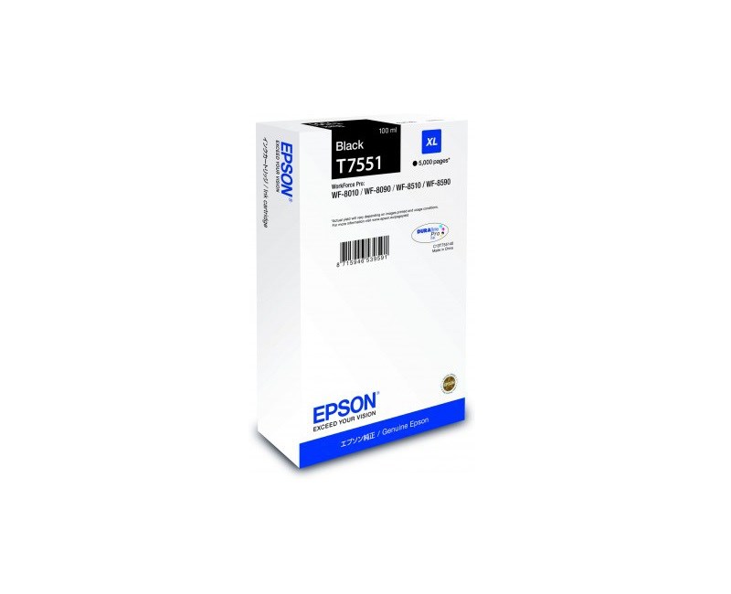 EPSON T7551 Ink Cartridge XL Black 100 Ml