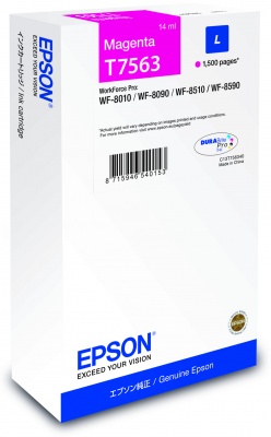 EPSON C13T756340 INK CARTRİDGE L MAGENTA 14 ML-WORKFORCE PRO WF 8010-8090-8510-8590