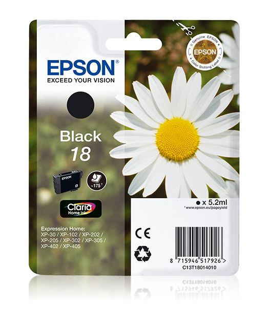 EPSON T18014020 Siyah Kartuş EPST180140