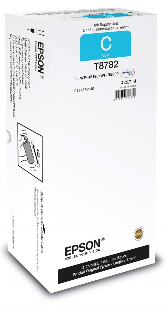 EPSON C13T878240 INK CARTRIDGE XXL CYAN WORKFORCE R5XX SERİSİ