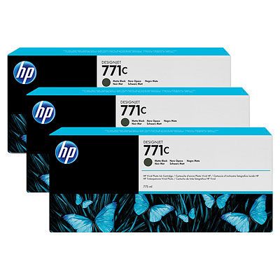HP B6Y31A KRT NO 771 MAT SİYAH 775ml 3'lü PAKET