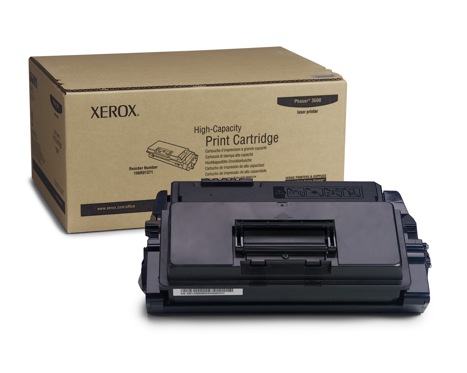 XEROX 106R01371 PHASER 3600 YUKSEK KAPASITELI TONER KARTUSU 14000 SAYFA