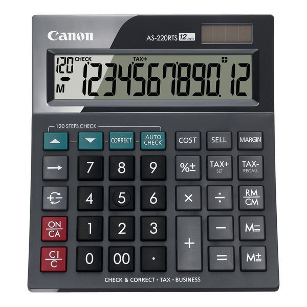 CANON AS-220RTS 12 Hane İşlem Kontrollü Hesap Makinesi