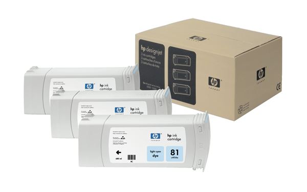 HP C5070A DesignJet 5500 Serisi Açık Mavi 3'lü Set Kartuş 3*680 ML