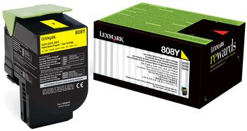 LEXMARK 80C80Y0 Sarı Return Toner 1000 Sayfa LEX80C80Y0