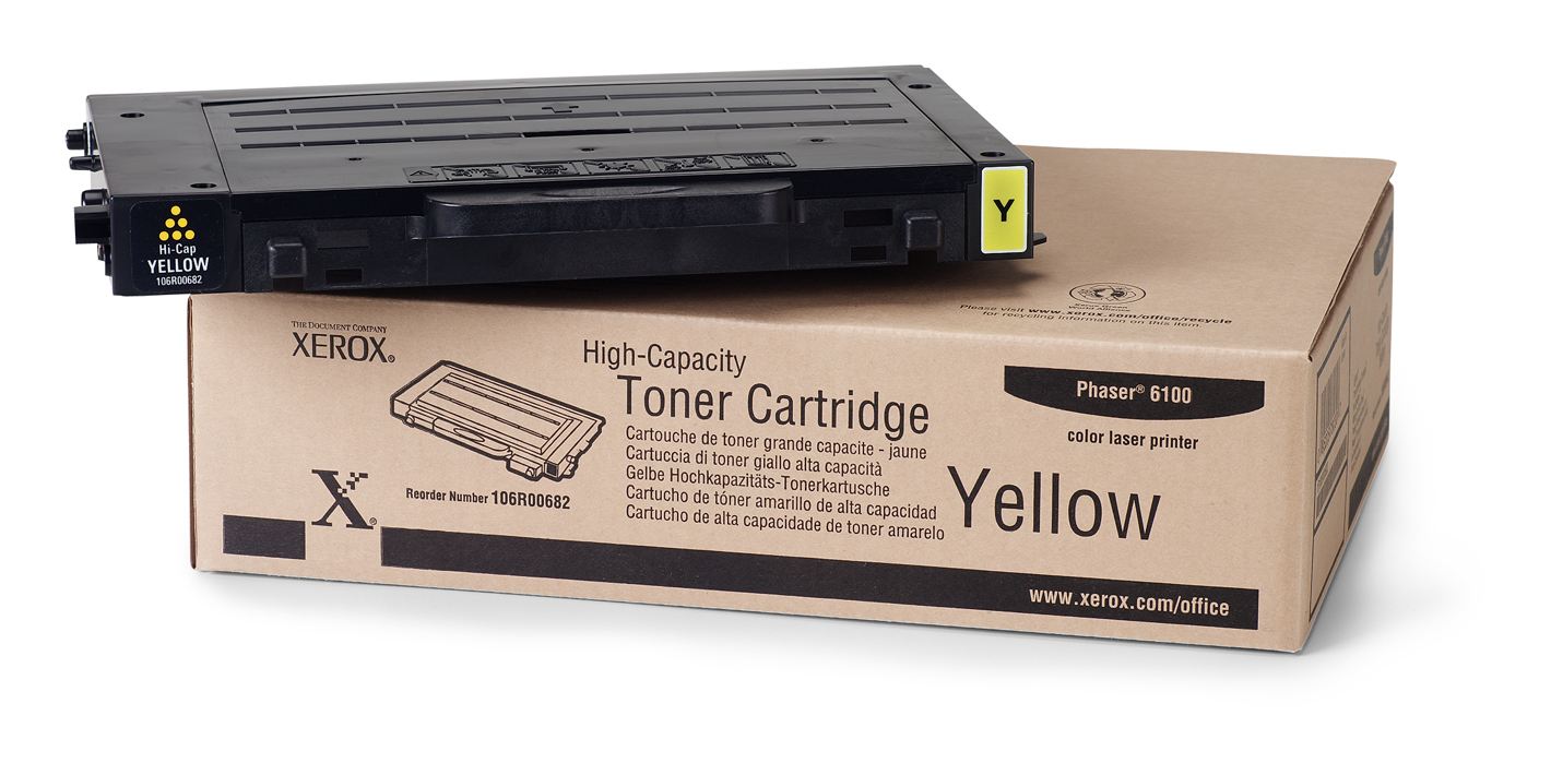 XEROX Phaser 6100 için Yüksek Kapasiteli Sarı Toner 106R00682