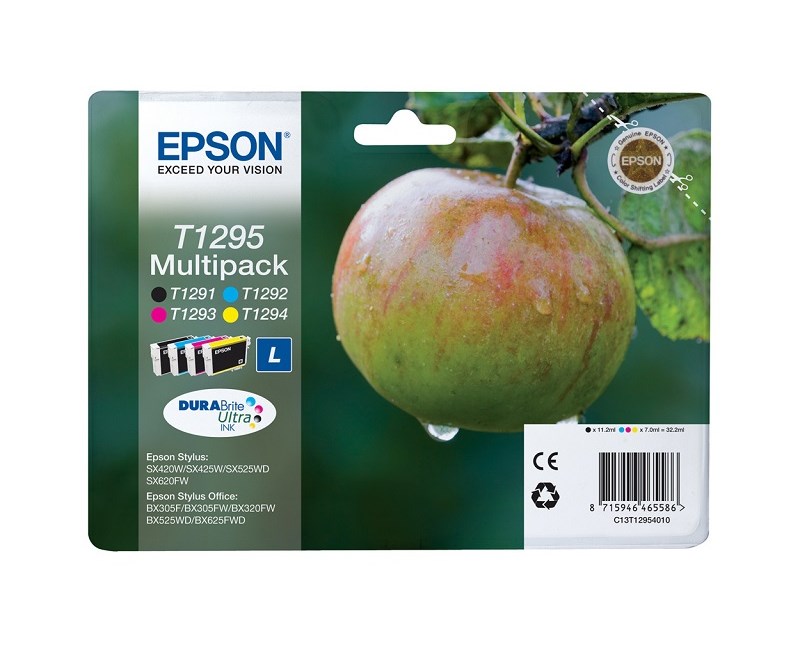 EPSON C13T12954020 Mürekkep Kartuş elma 4 renk Set