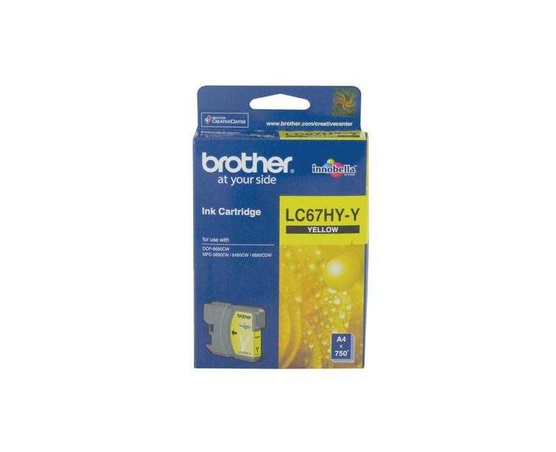 BROTHER LC67HYY MFC-5890CN MFC-6490CW 750 SAYFA SARI KARTUŞ