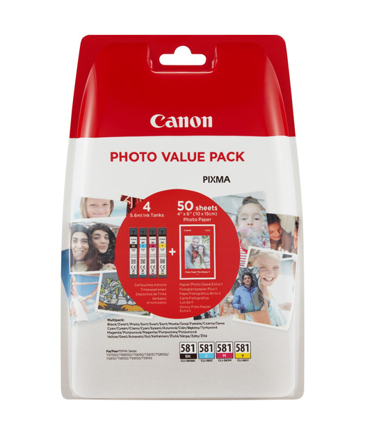 CANON CLI-581 C/M/Y/BK PHOTO VALUE PACK 2106C005 2106C005