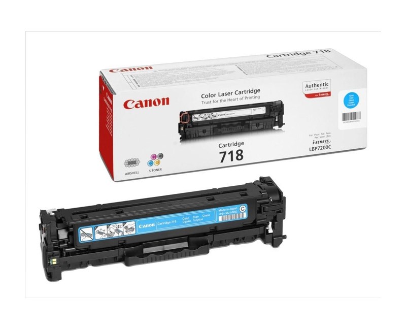 CANON CRG-718C LBP 7200 Modeli için mavi toner Resim-1