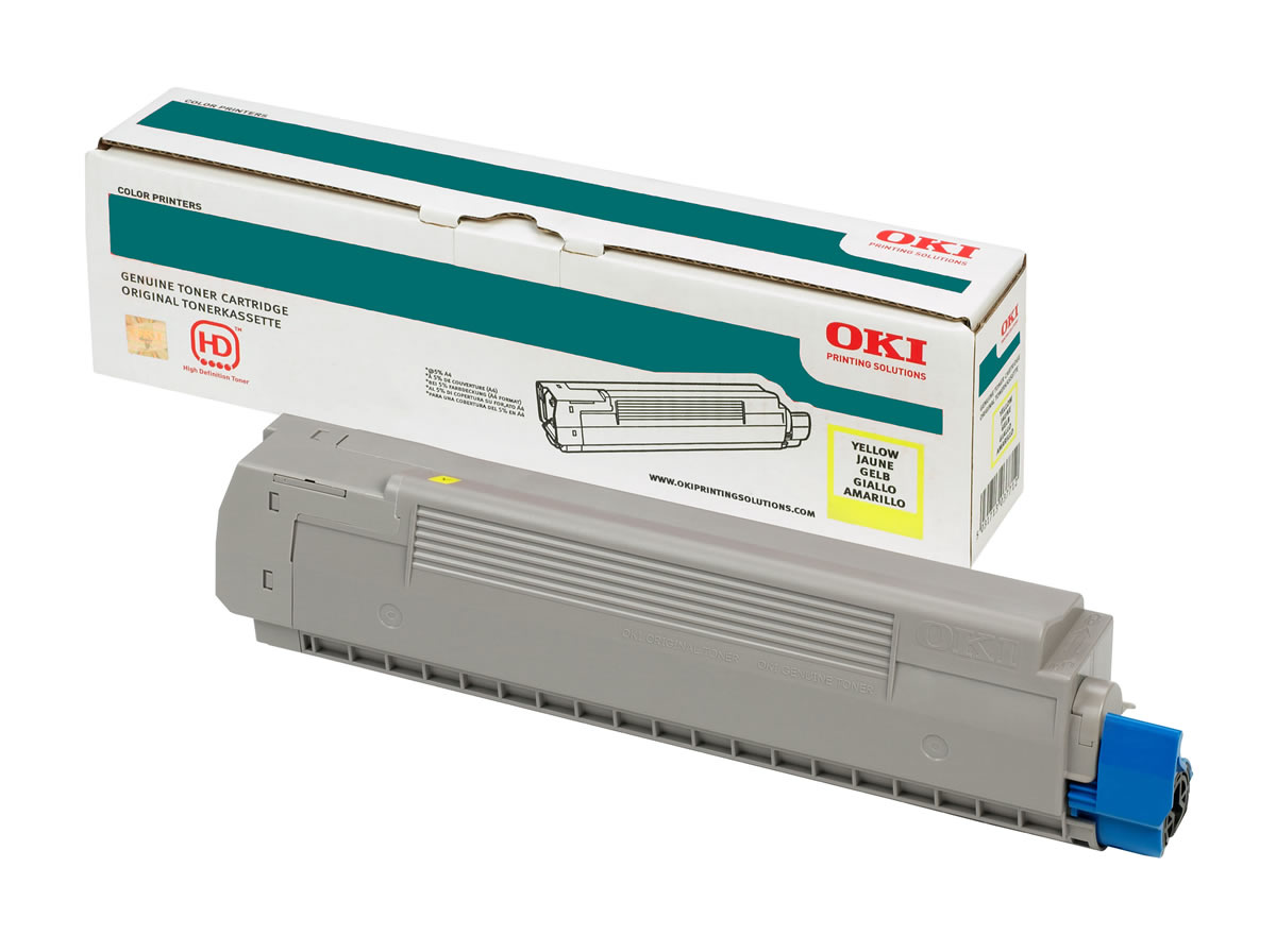 OKI 46471105 TONER-Y-C823/833/843-7K SARI TONER/C823, C833, C843/7000 SAYFA