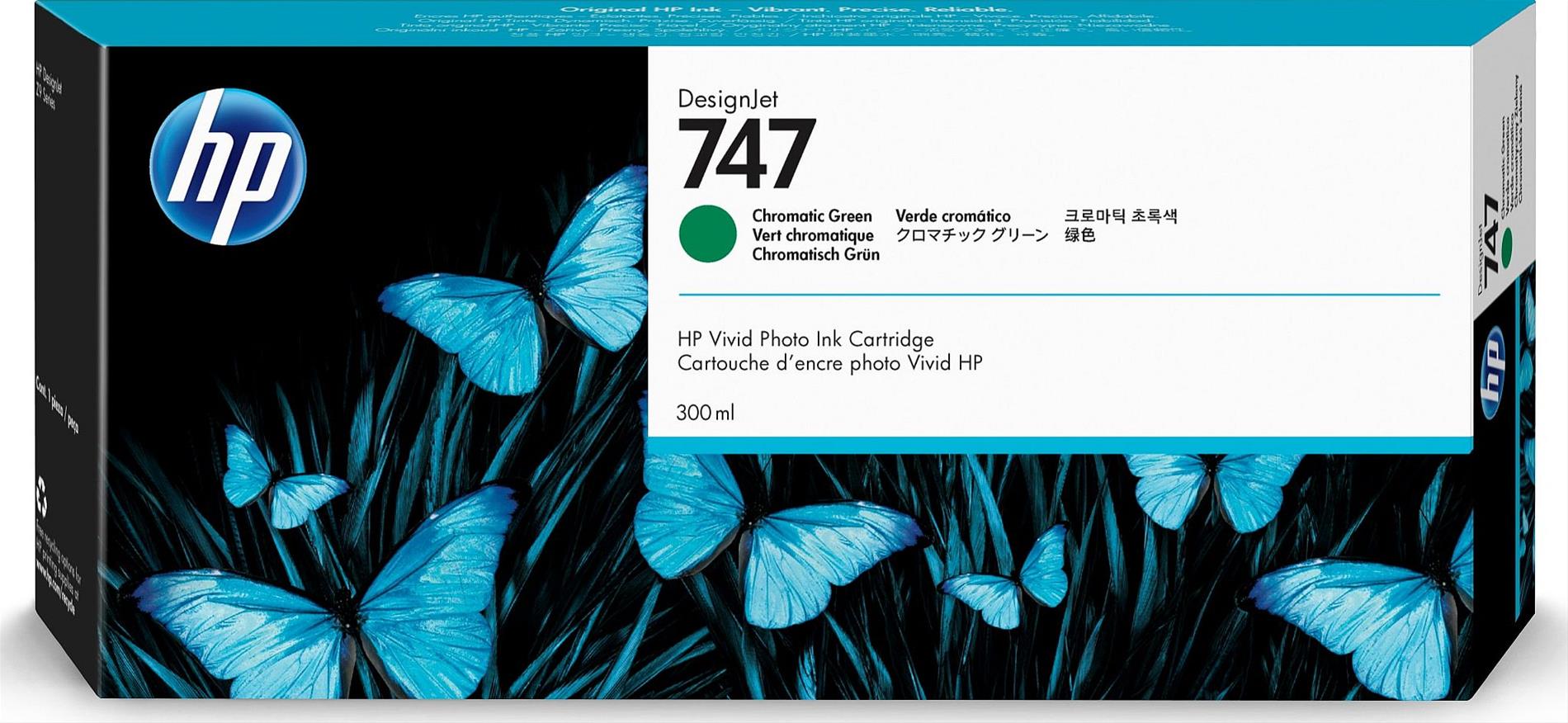 HP P2V84A (747) 300ml KROMATİK YEŞİL DESIGNJET