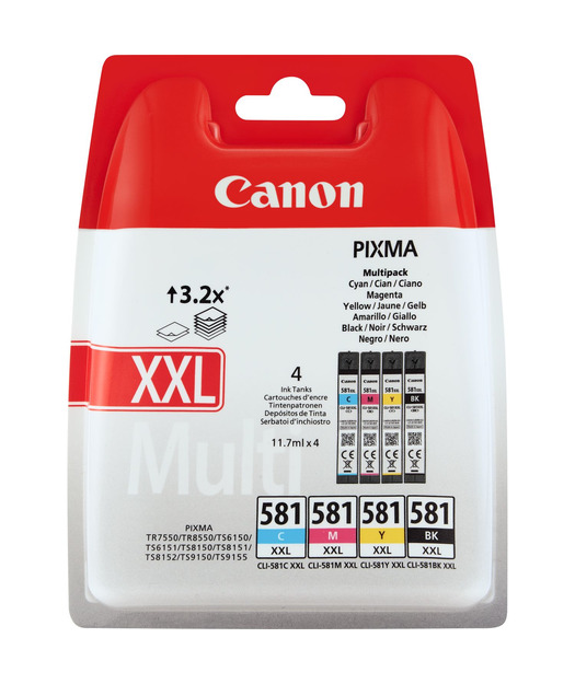 CANON CLI-581XXL C/M/Y/BK MULTIPACK 1998C005 1998C005