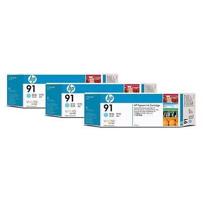 HP C9486A NO 91, Inkjet Açık Mavi, 775ml 3'lu paket