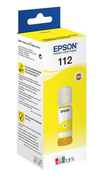 EPSON 112 ECOTANK PİGMENT SARI MÜREKKEP ŞİŞE