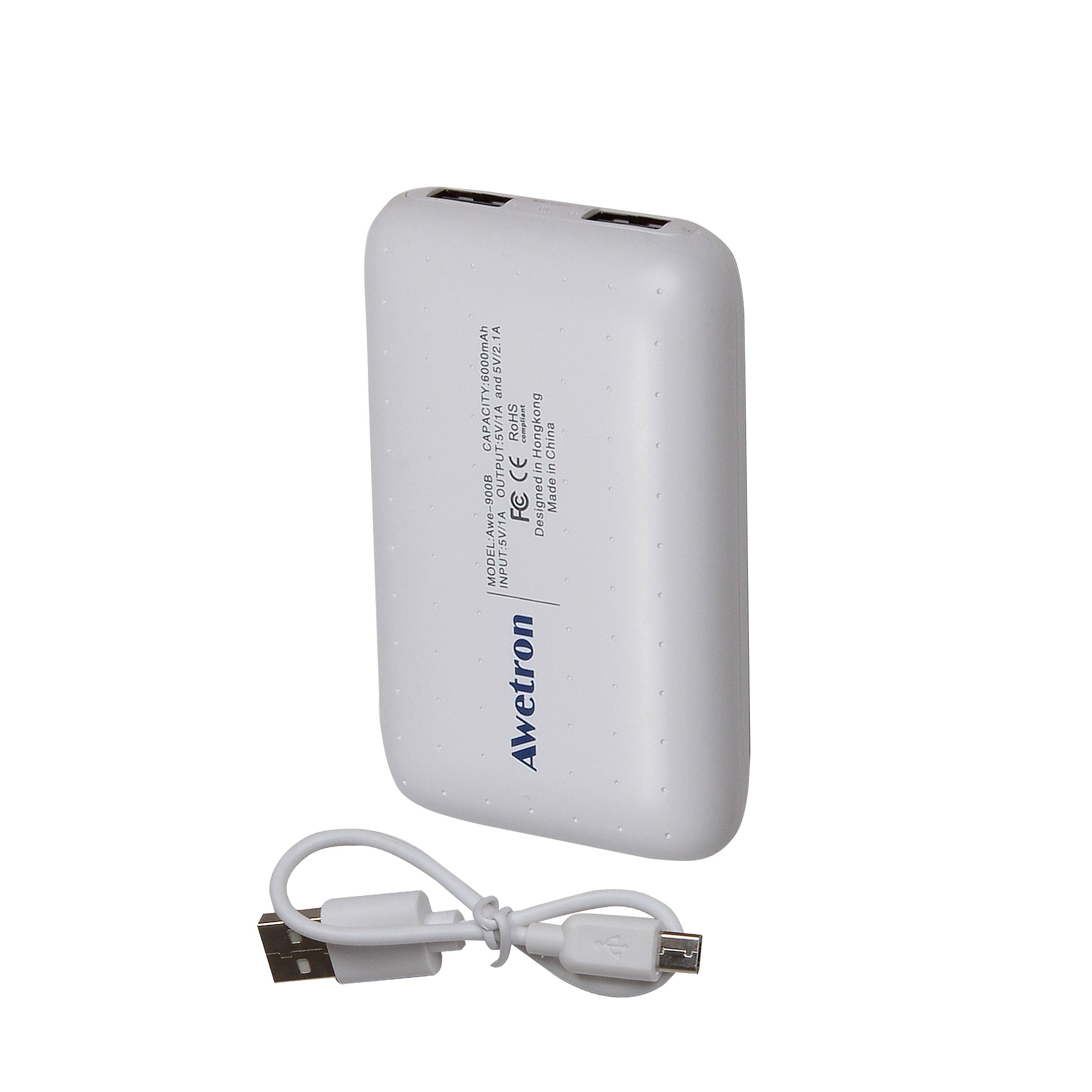 INOVA AWE-900B-B AWETRON AWE-900B POWERBANK (2,1A DUAL USB-6000 MAH-GÜÇLÜ-HIZLI ŞARJ)