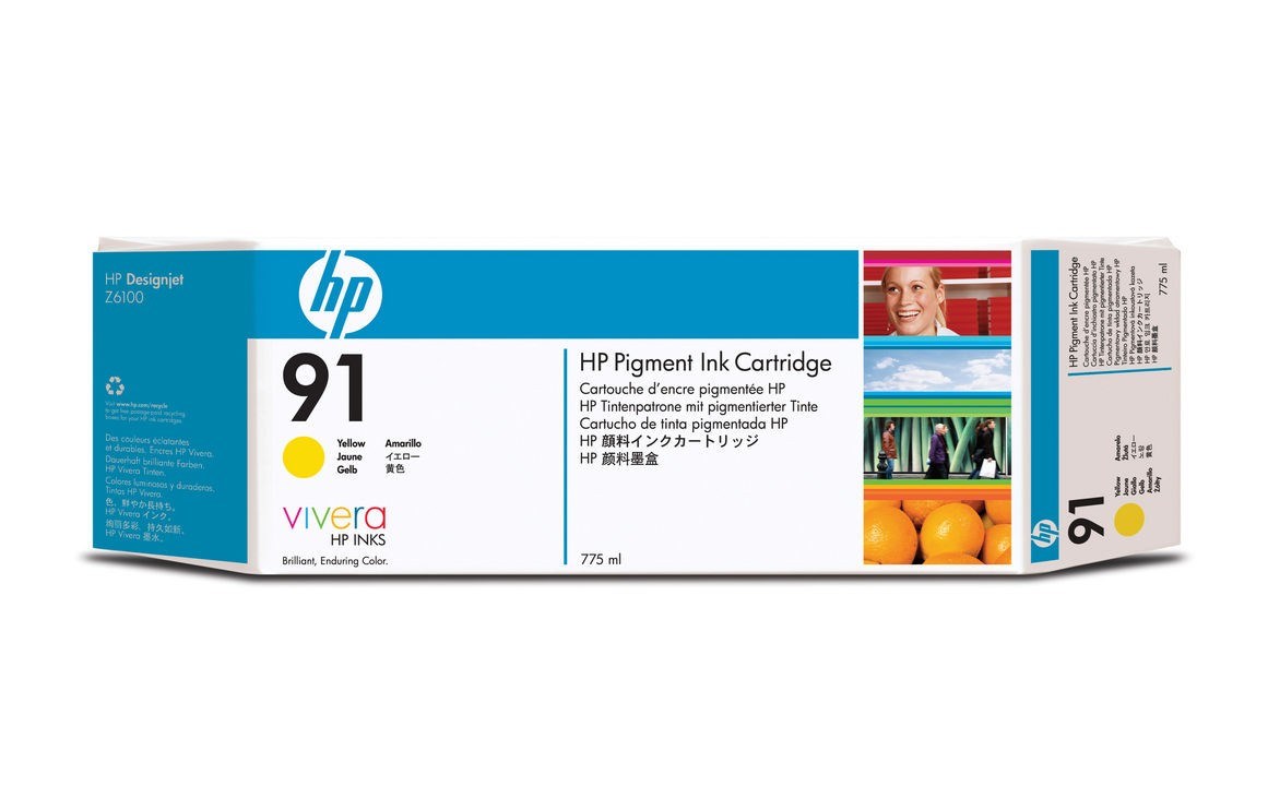 HP C9469A NO 91, Inkjet Sarı Baskı Kafası, 775ml