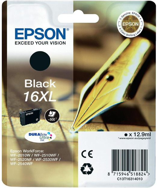 EPSON 163140 XL Siyah Mürekkep Kartuş EPSS163140