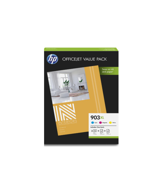 HP 1CC20AE CMY Mürekkep Kartuş (903XL) + Office Value Pack A4 75 Yaprak 1CC20AE