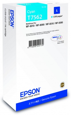 EPSON C13T756240 INK CARTRİDGE L CYAN 14 ML-WORKFORCE PRO WF 8010-8090-8510-8590