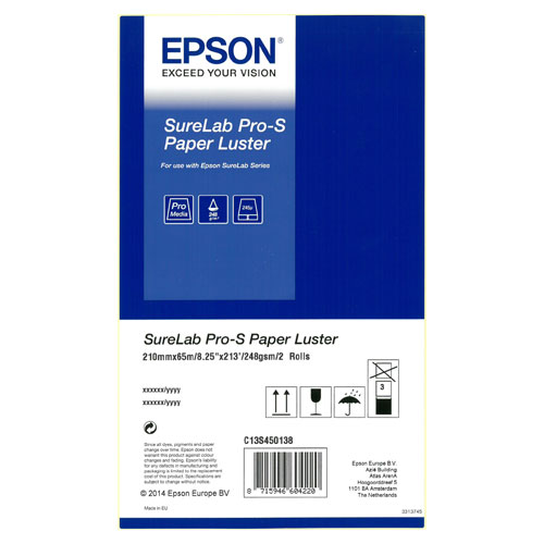 EPSON SureLab Pro-S Paper Luster A4x65 2 rulo