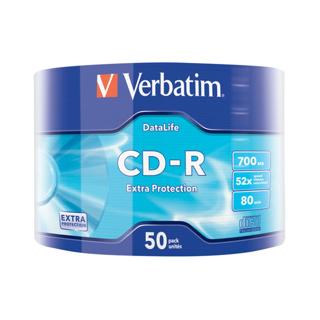 VERBATIM CD-R 700MB 52x50'li WRAP 43787