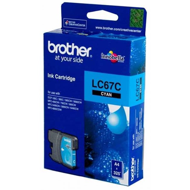 BROTHER LC67C DCP385C, MFC490CN, MFC790CN 325 SAYFA MAVI KARTUŞ