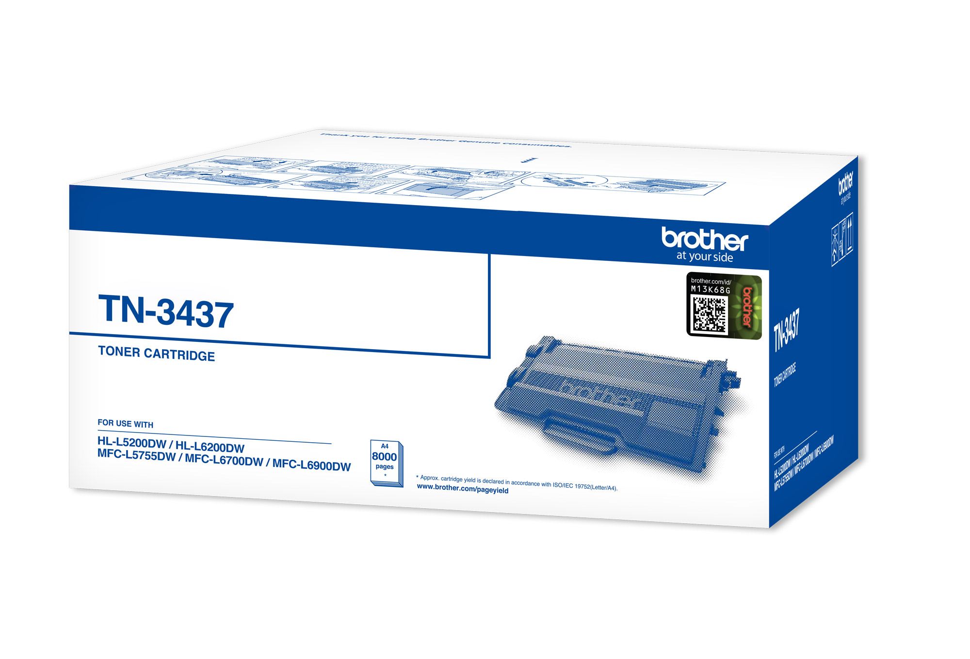 BROTHER TN-3437 HL-L5200DW, HL-L6200DW, MFC-L5755DW, MFC-L6700DW, MFC-L6900DW
