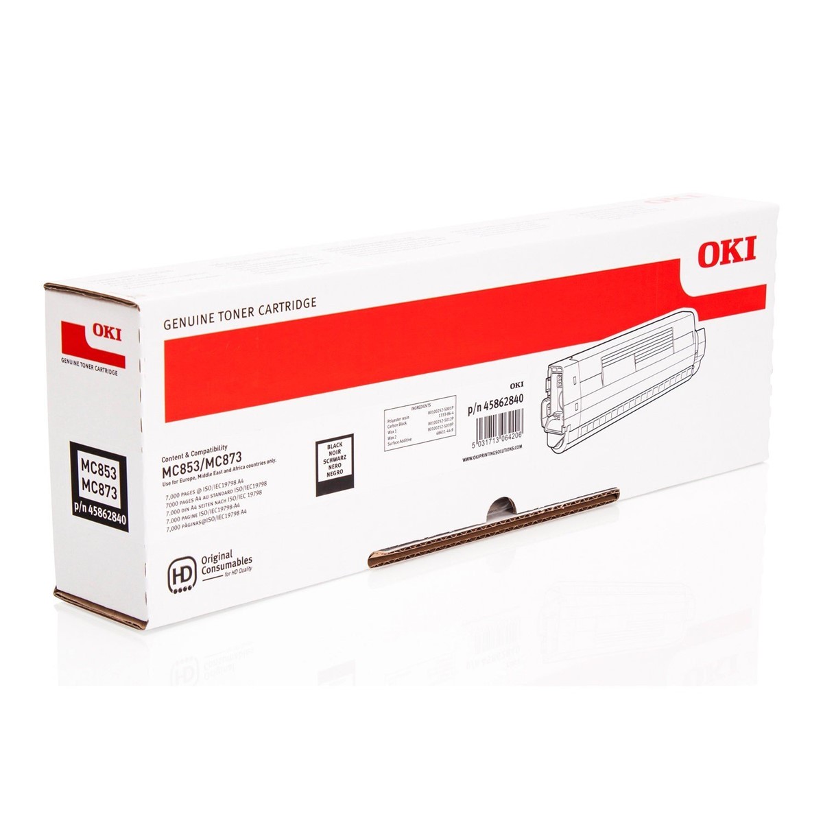 OKI 45862840 SİYAH TONER/MC853 MC873 MC883/7000 SAYFA Resim-1