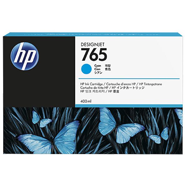 HP F9J52A 765 400-ml Cyan Designjet Ink Cartridge
