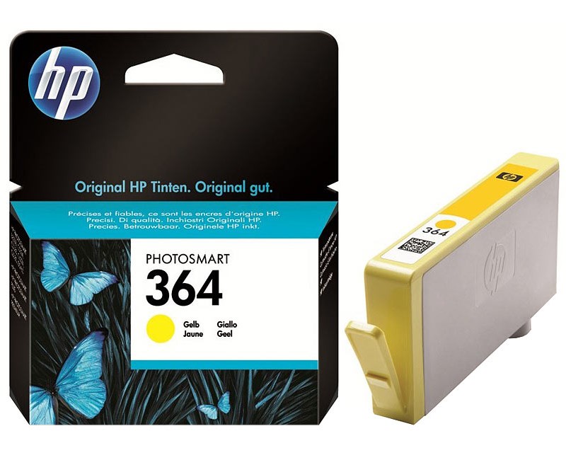 HP CB320E No: 364 Yellow Ink Cartridge with Vivera Ink