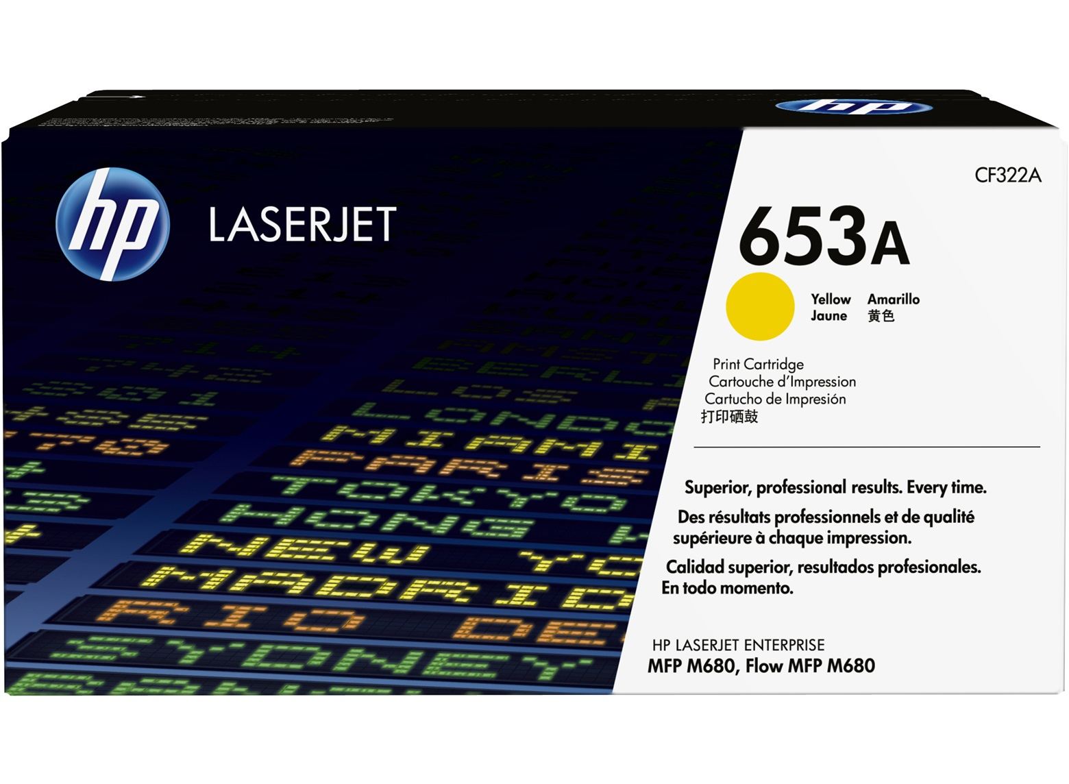 HP CF322A  653A Yellow Original LaserJet Toner Cartridge (~16,500 yield)