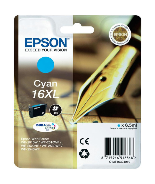 EPSON 163240 XL Cyan Mürekkep Kartuş EPSS163240
