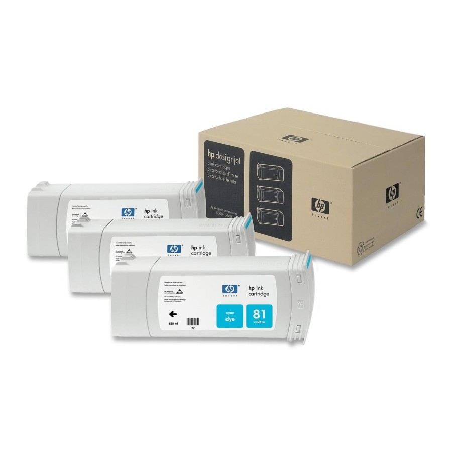 HP C5067A DesignJet 5500 Serisi Mavi 3'lü Set Kartuş 3*680 ML
