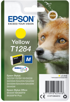 EPSON C13T12844022 SINGLEPACK YELLOW T1284 DURABRITE ULTRA INK