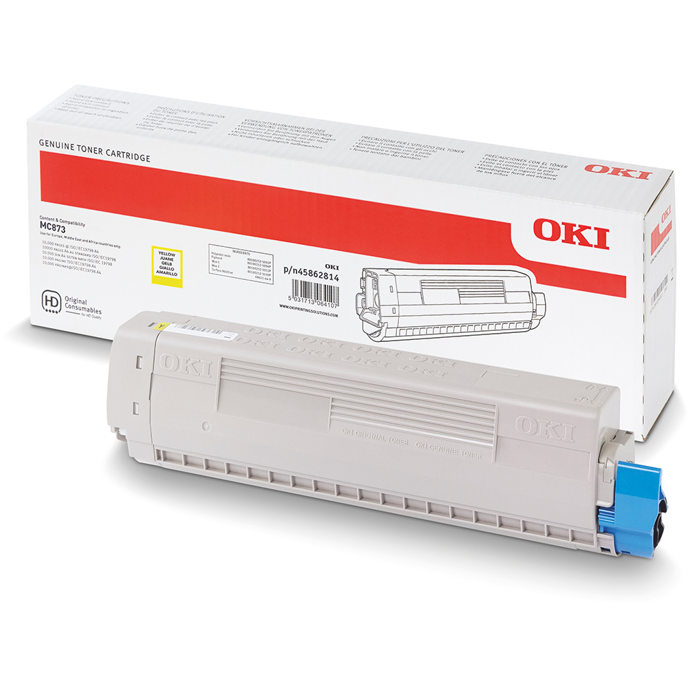 OKI 45862814 SARI TONER-Y MC873 MC883 10.000 SAYFA Resim-1
